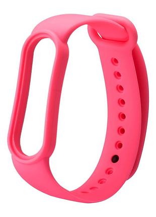 Ремешок силиконовый для mi band 5/6 противоударный розовый