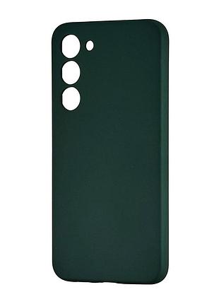Чехол силиконовый противоударный для samsung s23 plus темно-зеленый