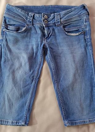 Стильные джинсовые капри pepe jeans london - модель venus crop