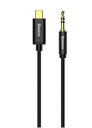 Кабель baseus yiven type-c 3.5 мм чорний 1.2 м аудіо для смартфонів
