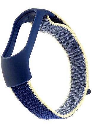 Ремінець нейлон для mi band 3/4/5/6/7 жовтий і синій