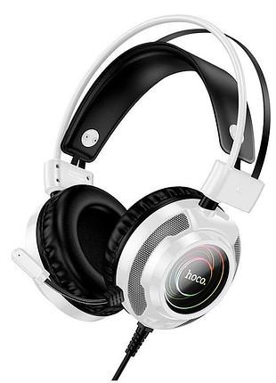Наушники hoco w110 gaming white 3.5 мм usb противоударные для пк и консолей