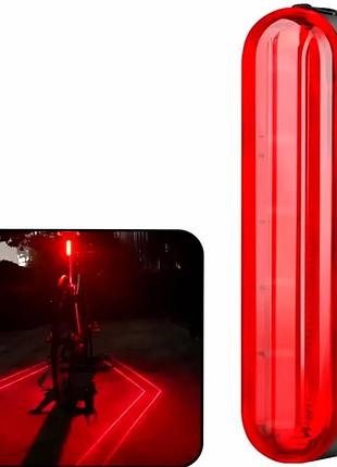Велосипедный фонарь ld80-6led водонепроницаемый перезаряжаемый с лазерной разметкой 82х20х30 мм usb-type-c