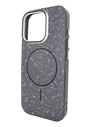Чехол gleaming magsafe для iphone 11 стильный защитный аксессуар черного цвета с магнитной зарядкой