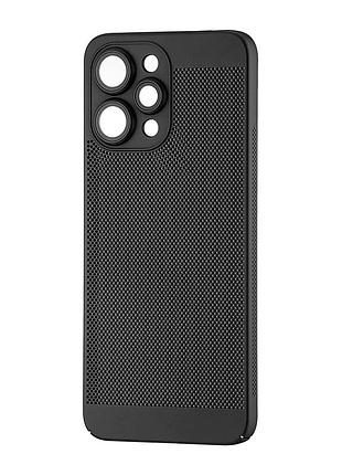 Чехол perfomed противоударный для redmi 12 4g черный из пластика