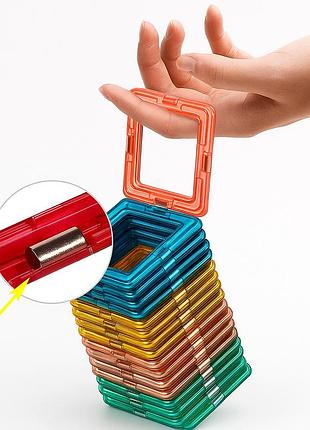 Магнитный 3d-конструктор 48 деталей для детей от 3 лет металл и пластик универсальный цветной в коробке