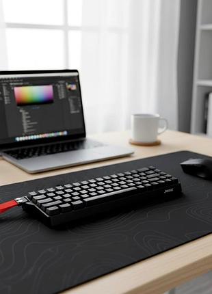 Компактная беспроводная клавиатура с подсветкой 68 клавиш usb черный rgb jedel kl-166 для пк и ноутбука