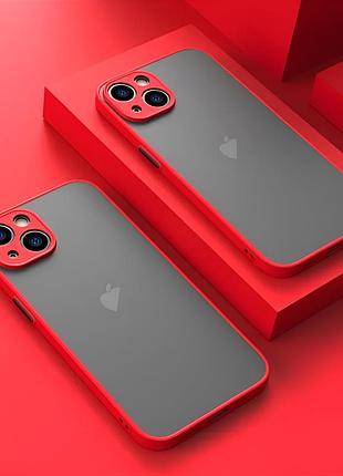 Чохол avenger case для iphone 13 mini червоний захисний чохол із функцією камери