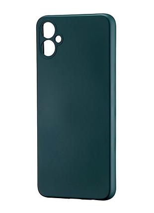 Чехол tpu защита камеры для samsung a05 противоударный темно-зеленый