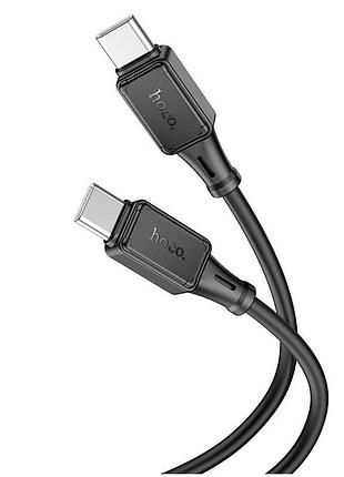 Кабель hoco x101 силиконовый type-c к type-c 60w черный противоударный