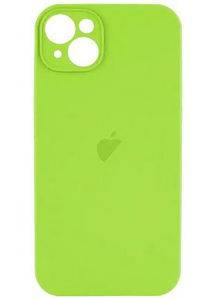Чохол silicone full camera для iphone 15 яскравий захисний аксесуар неонового кольору
