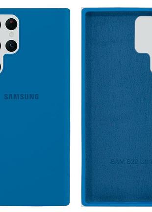 Чохол силіконовий full протиударний premium для samsung s22 ultra (16) denim blue синій