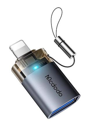 Адаптер mcdodo usb-a to lightning чорний протиударний для iphone 6