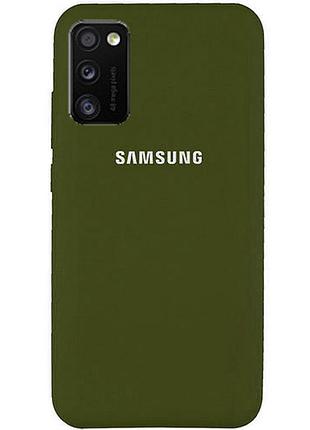 Чохол silicone case для samsung premium note 20ultra khaki (25) зелений