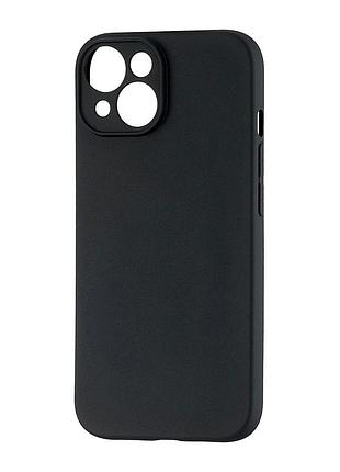 Чохол силіконовий із захистом камери для iphone 15 чорний протиударний
