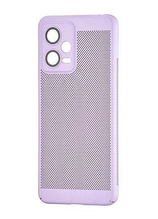 Чехол из пластика противоударный для redmi note 12 5g/poco x5 5g лавандовый