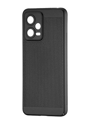 Чехол из пластика противоударный для redmi note 12 5g/poco x5 5g черный