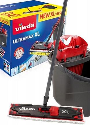 Набор для уборки vileda ultramax box xl швабра с ведром и системой отжима для быстрой уборки в доме