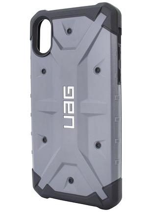 Чехол uag для iphone x xs защитный серый с ударопрочной конструкцией для защиты от повреждений
