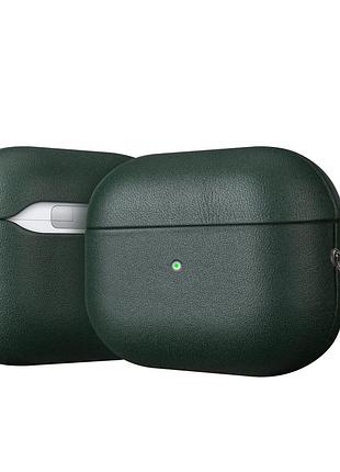 Чохол leather case для airpods 3 захисний аксесуар у кольорі forest green для зручного зберігання