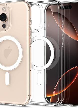 Чехол прозрачный nofelet clear case с magsafe для iphone 16 pro max защита от ударов и царапин