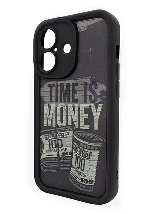 Чехол для iphone 16 pretty things money черный стильный аксессуар для защиты от повреждений