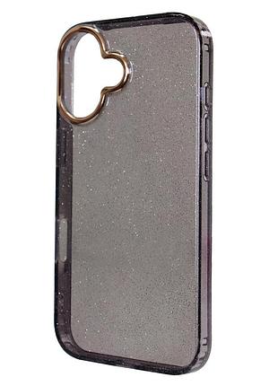 Чохол sparkle case для iphone 16 чорний стильний захисний аксесуар для запобігання пошкодженням