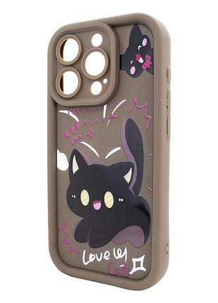 Чехол для iphone 12 pro pretty things kitties коричневый для защиты и стиля телефона