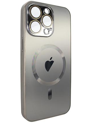 Чехол ag titanium для iphone 14 pro с защитой камеры матовый серый для защиты и стиля