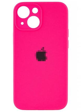 Чехол silicone full camera для iphone 15 яркий hot pink защитный аксессуар для фото и видеосъемки