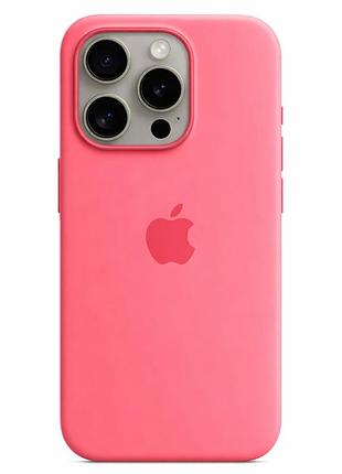 Чохол силіконовий magsafe протиударний для iphone 15 pro max рожевий