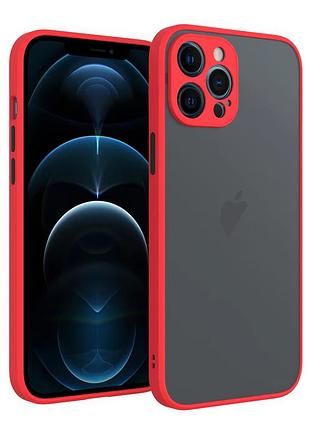 Чехол avenger case для iphone 12 pro красный защитный с функцией камеры для съемки фото видео