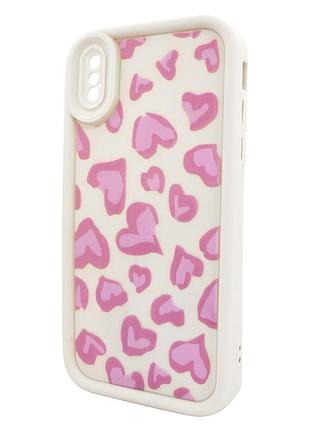 Чохол для iphone x/xs pretty things pink hearts стильний аксесуар для захисту та прикрашання телефона