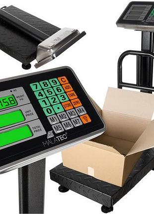 Весы напольные malatec до 150 кг складные с жк-дисплеем для точного взвешивания в помещении на улице