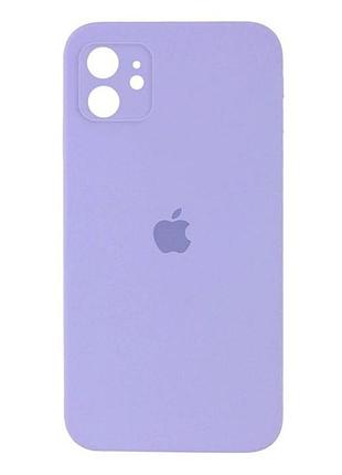 Чохол силіконовий із захистом камери для iphone 12 фіолетовий