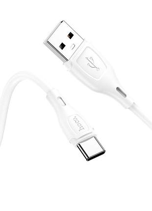 Кабель hoco x61 силиконовый type-c 2.4a 6 футов белый