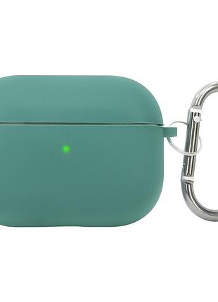 Чехол для airpods 4 из микрофибры зеленый для защиты наушников от повреждений и загрязнений