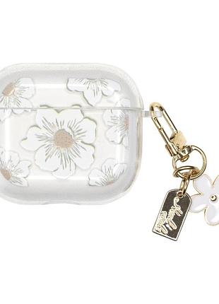 Чехол для airpods 3 с цветочным дизайном для защиты и стиля big white flowers
