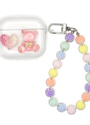 Чехол для airpods 3 charmed collection pink bear для защиты и стиля аксессуар для наушников