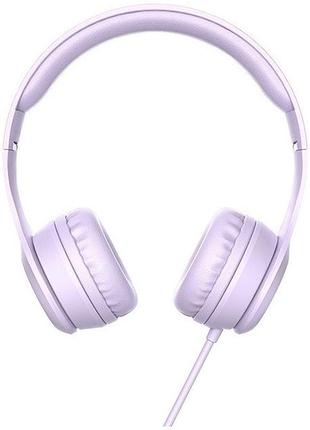 Наушники hoco w21 purple 3.5 мм мини-jack противоударные
