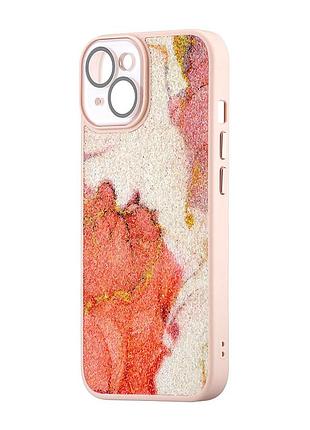 Чехол силикон radiance защита камеры для iphone 14 розовый
