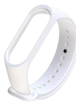 Ремешок силиконовый для mi band 5 6 белый