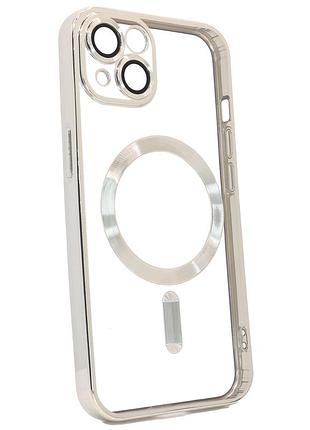 Чохол для iphone 15 з magsafe-захистом камери сріблястий стильний аксесуар для захисту та дизайну