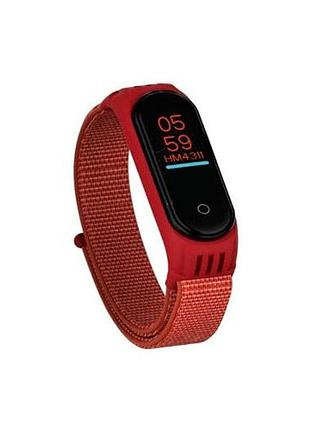 Ремешок силиконовый для mi band 5/6 красный