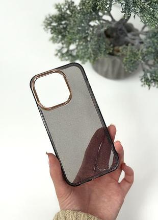 Чехол sparkle case для iphone 14 блестящий черный стильный аксессуар для защиты и украшения