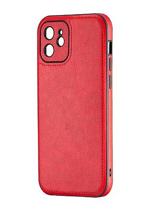 Чохол jinduka leather захист камери для iphone 12 протиударний червоний