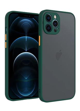 Чехол avenger case для iphone 13 pro max защитный dark green для камеры и линз