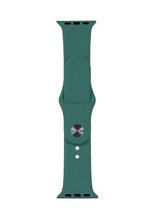 Ремешок apple watch силикон темно-зеленый для 38-41 мм противоударный
