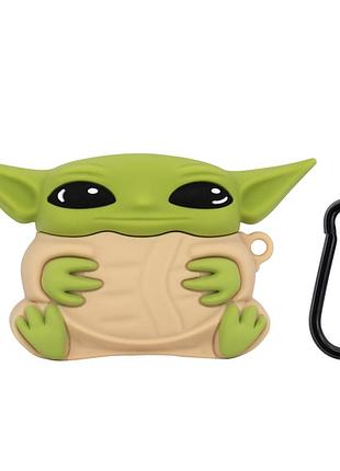 Чехол для airpods 3d yoda pink стильный аксессуар для защиты наушников от повреждений