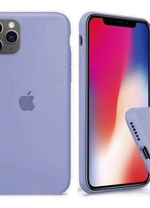 Чехол silicone case для iphone 11 pro max защитный аксессуар в цвете lavender gray